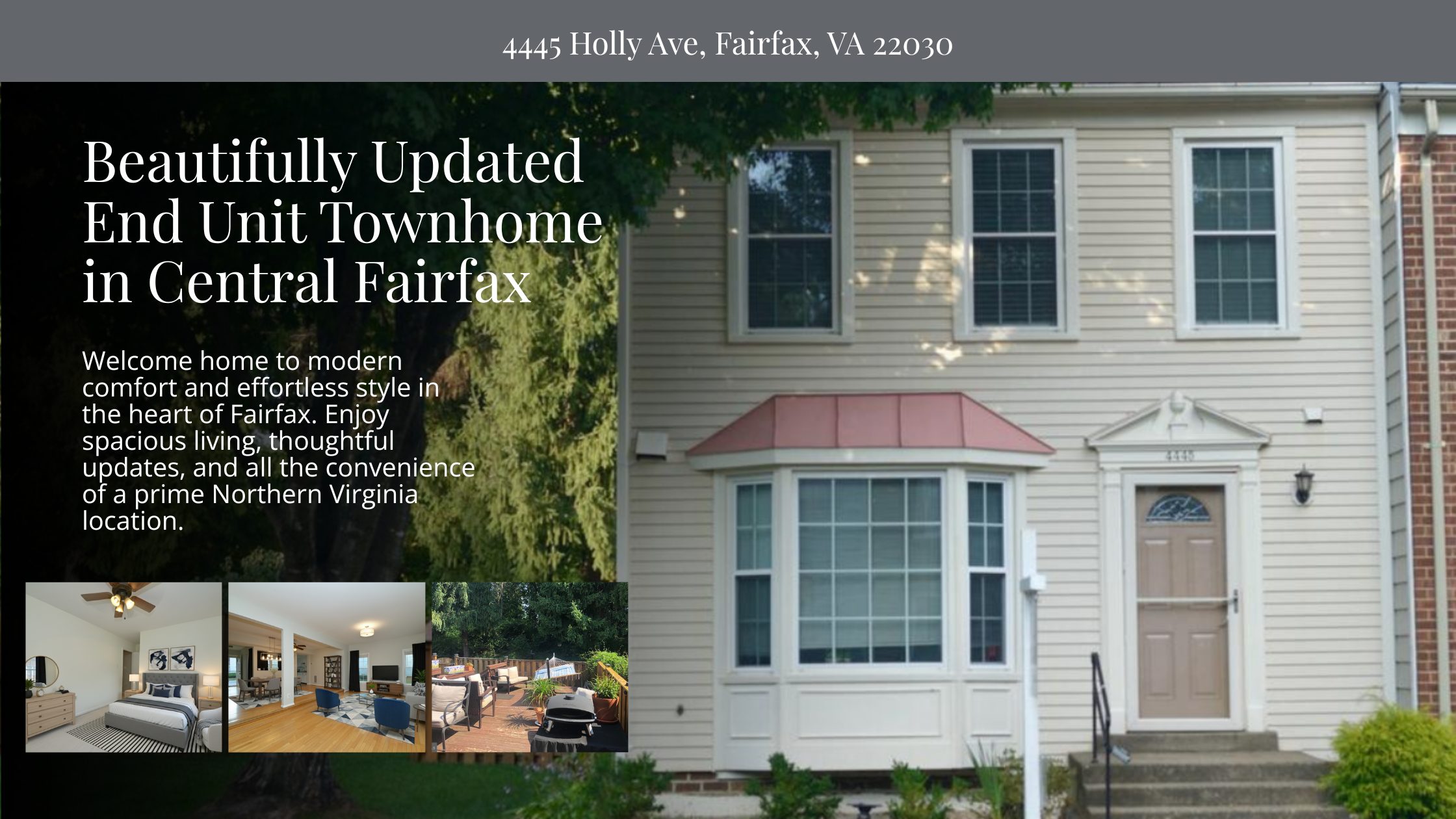 harming Fairfax townhome at 4445 Holly Ave